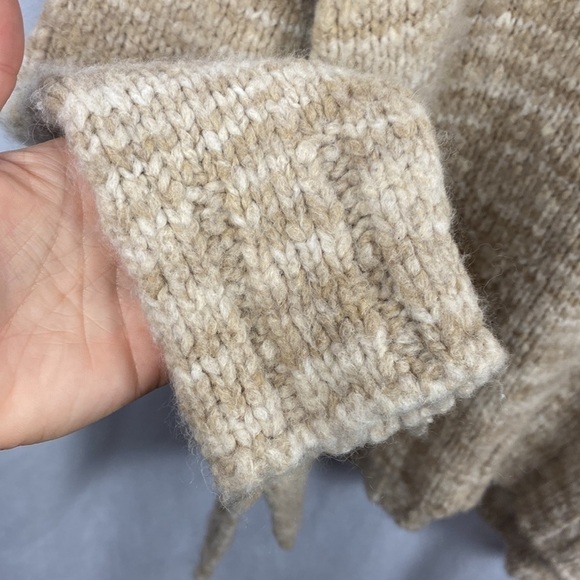 MUS & BOMBON Mahogany Wool Sweater Beige Turtleneck - Size Large - Picture 6 of 12